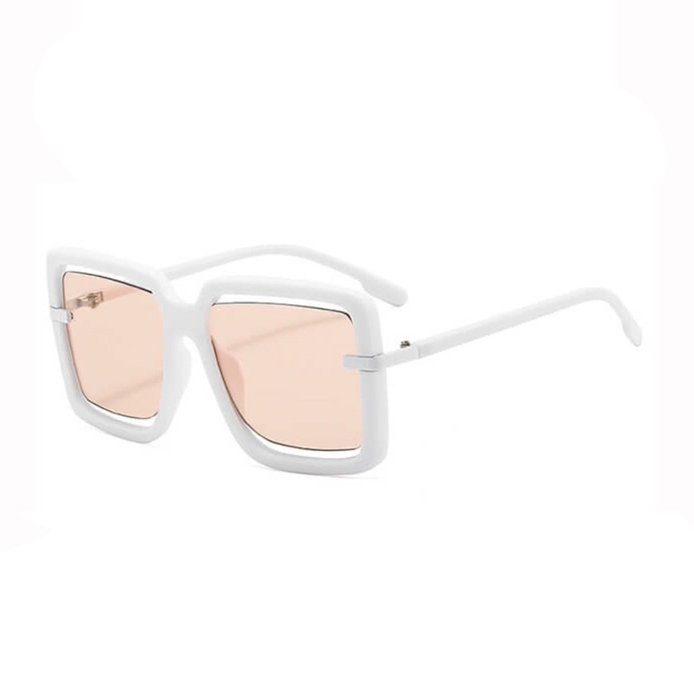 White Square Frame Sunglasses